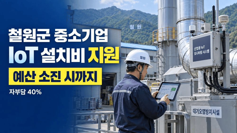 철원군 중소기업 IoT 측정기기 설치비 지원 재공고, 예산 소진 전 신청