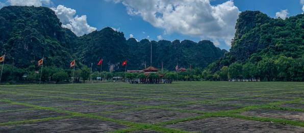 budget travel itinerary - Huge square at Hoa Lu Ancient Capital, Ninh Binh 