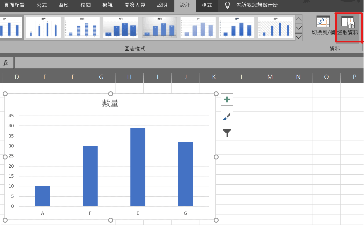 excel 圖表自動更新 動態表格