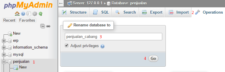 Membuat, Mengedit, dan Menghapus Database - phpMyAdmin | Jagowebdev