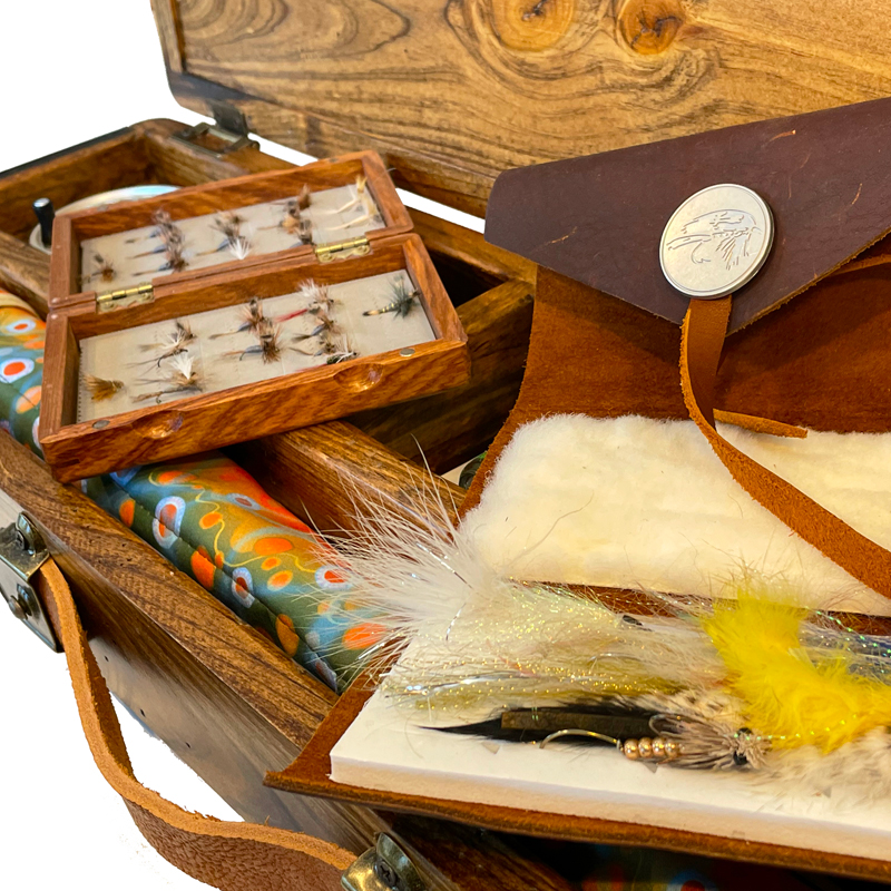 Two-Hearted Fly Rod Case with Rod, Reel, & Fly Box (4wt. 8'6″ 4 pc