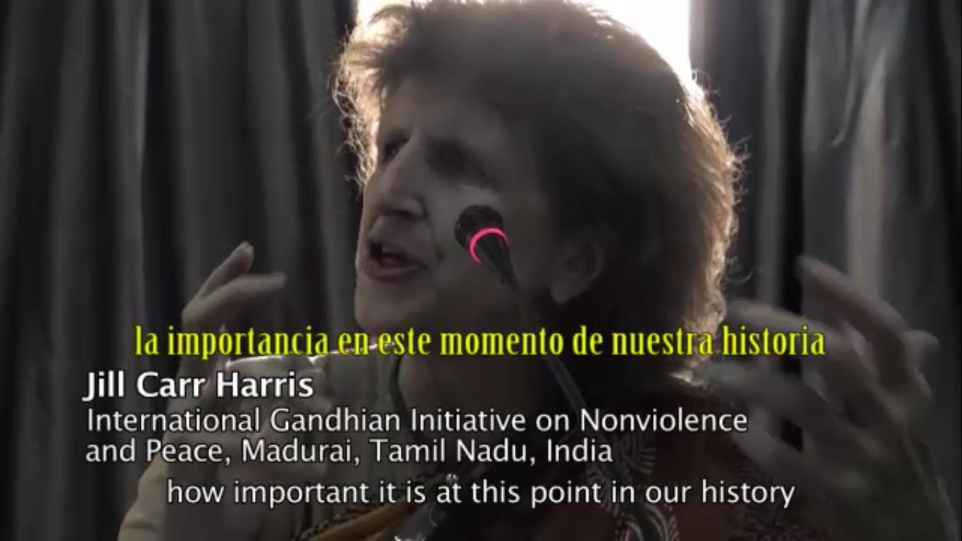 Jill Carr-Harris en el Congreso Internacional de Mujeres por la paz y la noviolencia