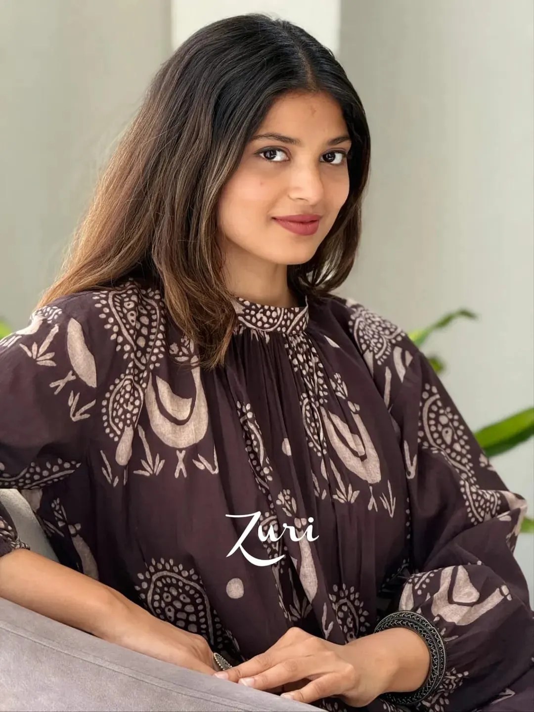 Pure Cotton Kaftan Kurti Set - Fabric & Pattern Close-Up View | Jaipur Cloth