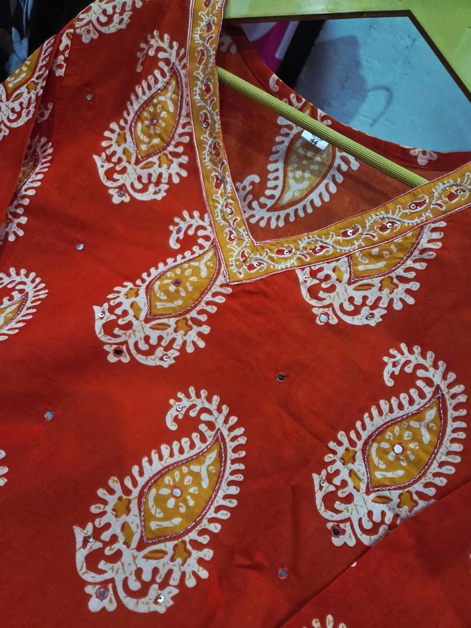 Elegant Pure Cotton Kurti Set - Side Profile View | Jaipur Cloth