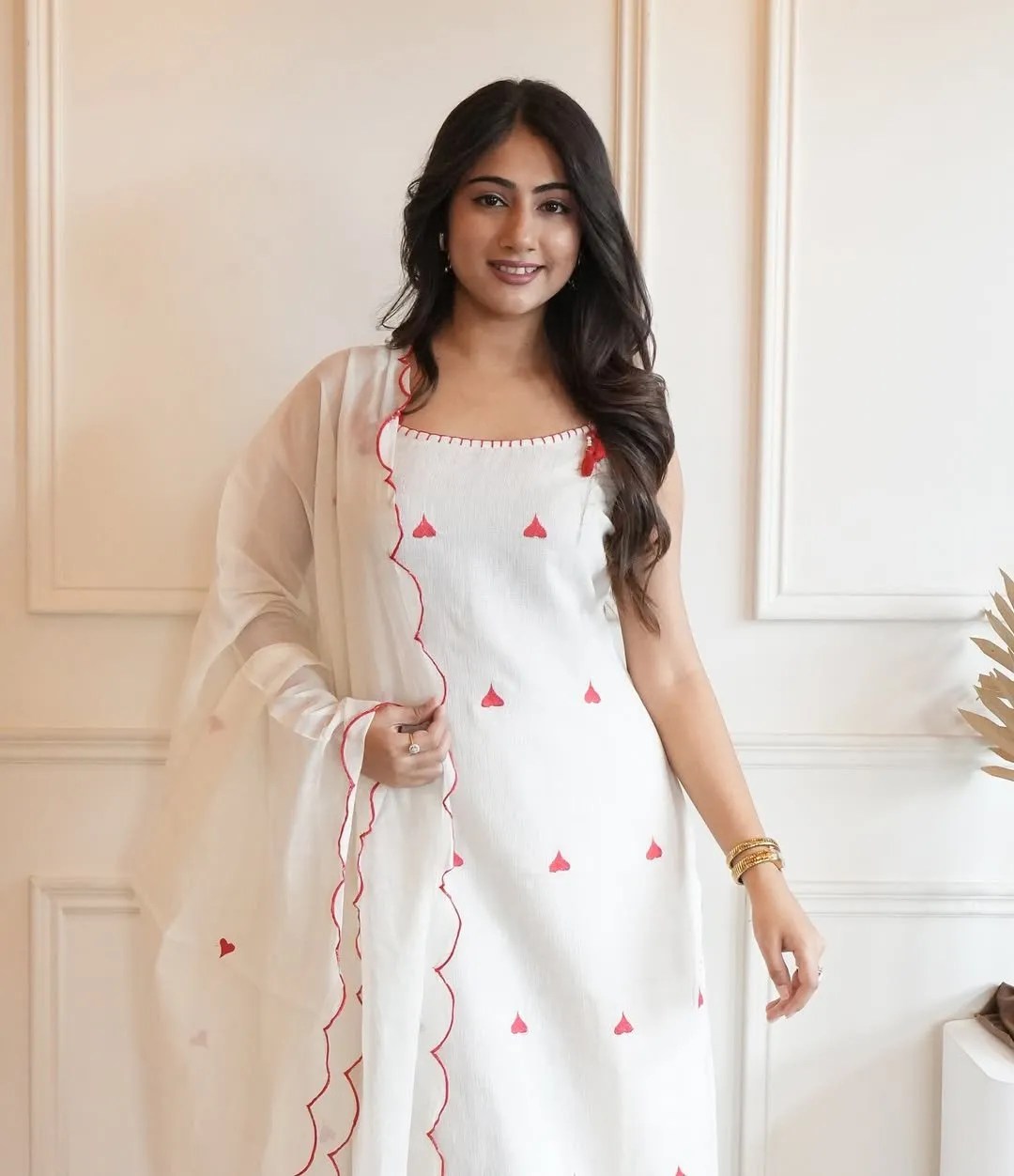 Summer Elegance Pure Cotton Kurti Pant Set - Front Full View | Jaipur Cloth
