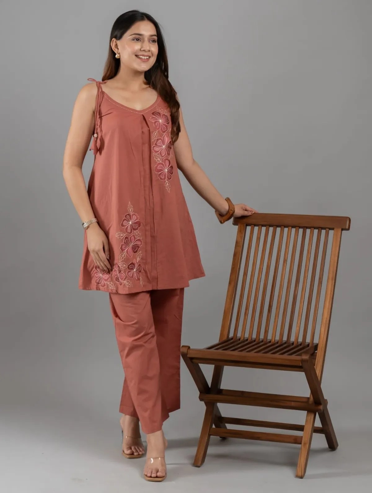Smart Cotton Kurti Set - 100% Pure Cotton Front View Jaipur Cloth