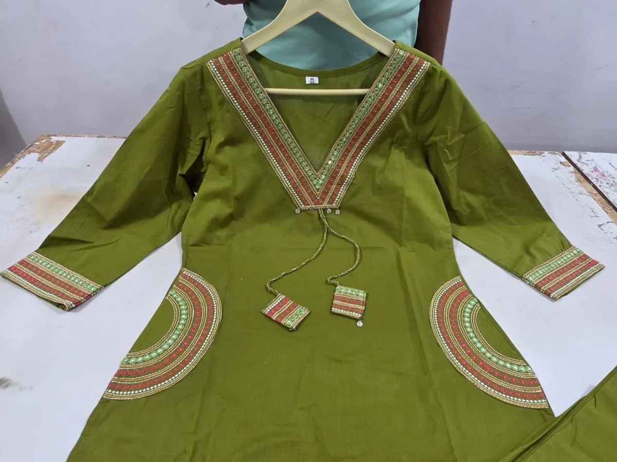 Cotton Kurta & Pant Set - Handblock Printed Cotton Kurti Set by Jaipur Cloth