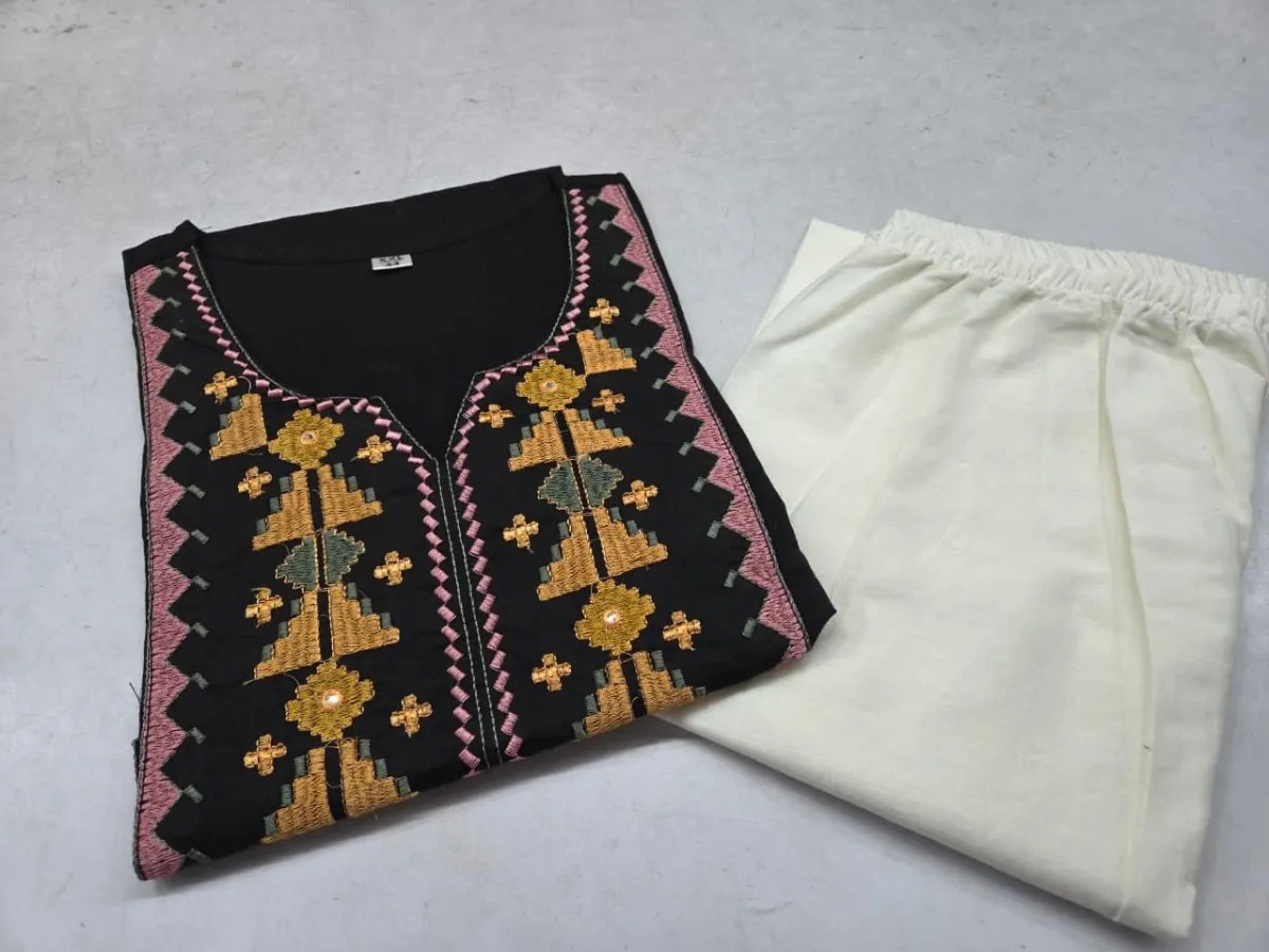 Matching Dupatta and Pant Hem Detailing for Summer Bliss Embroidered Set