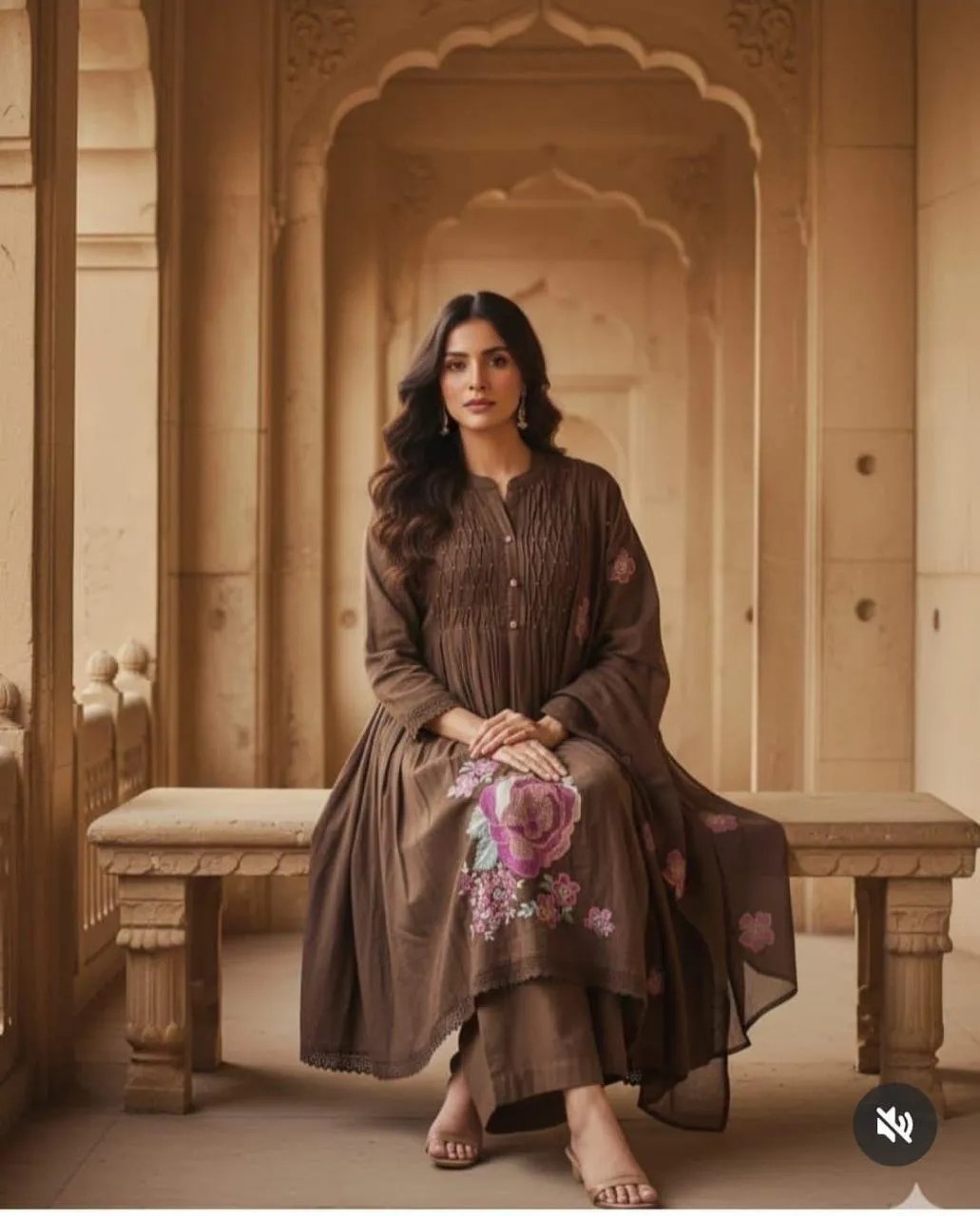 Full-Length Flare and Silhouette of Colorful Embroidered Anarkali Set