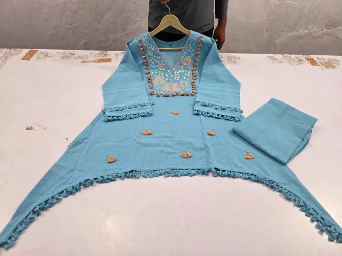 Matching Dupatta and Pant Hem Detailing for Summer Blessings Embroidered Co-ord Set