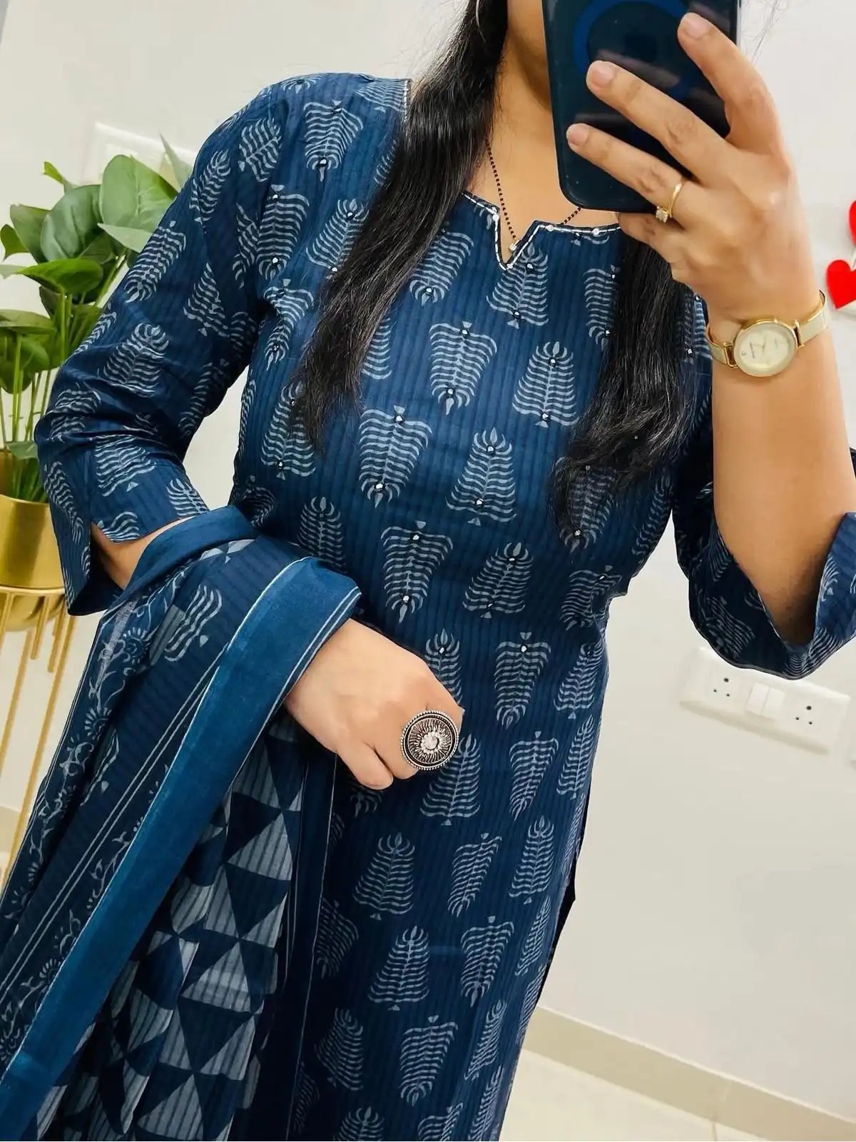 Festival Cotton Kurti Set Complete 3-Piece Outfit Styling and Drape
