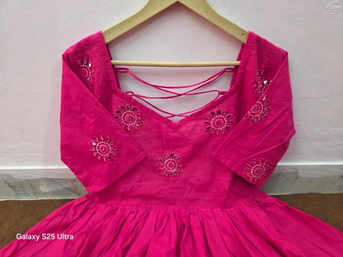 Full-Length Flare and Silhouette of Comfort Cotton Anarkali Set