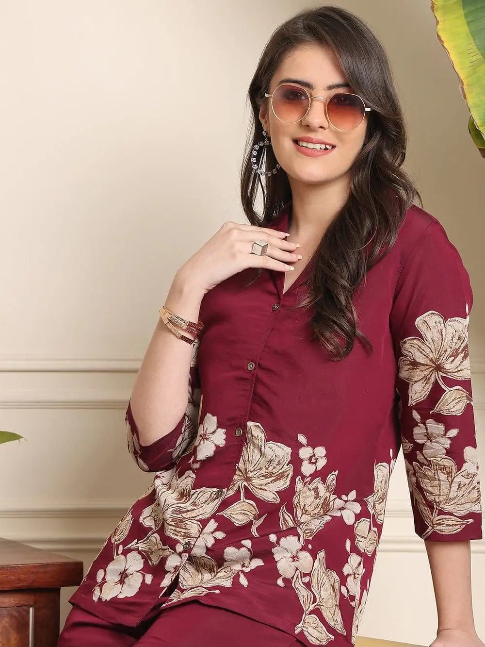 Chic Cotton Co-Ord Set - 100% Pure Cotton Front View Jaipur Cloth