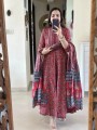 Matching Dupatta and Pant Hem Detailing for Festival Collection Cotton Kurta Set