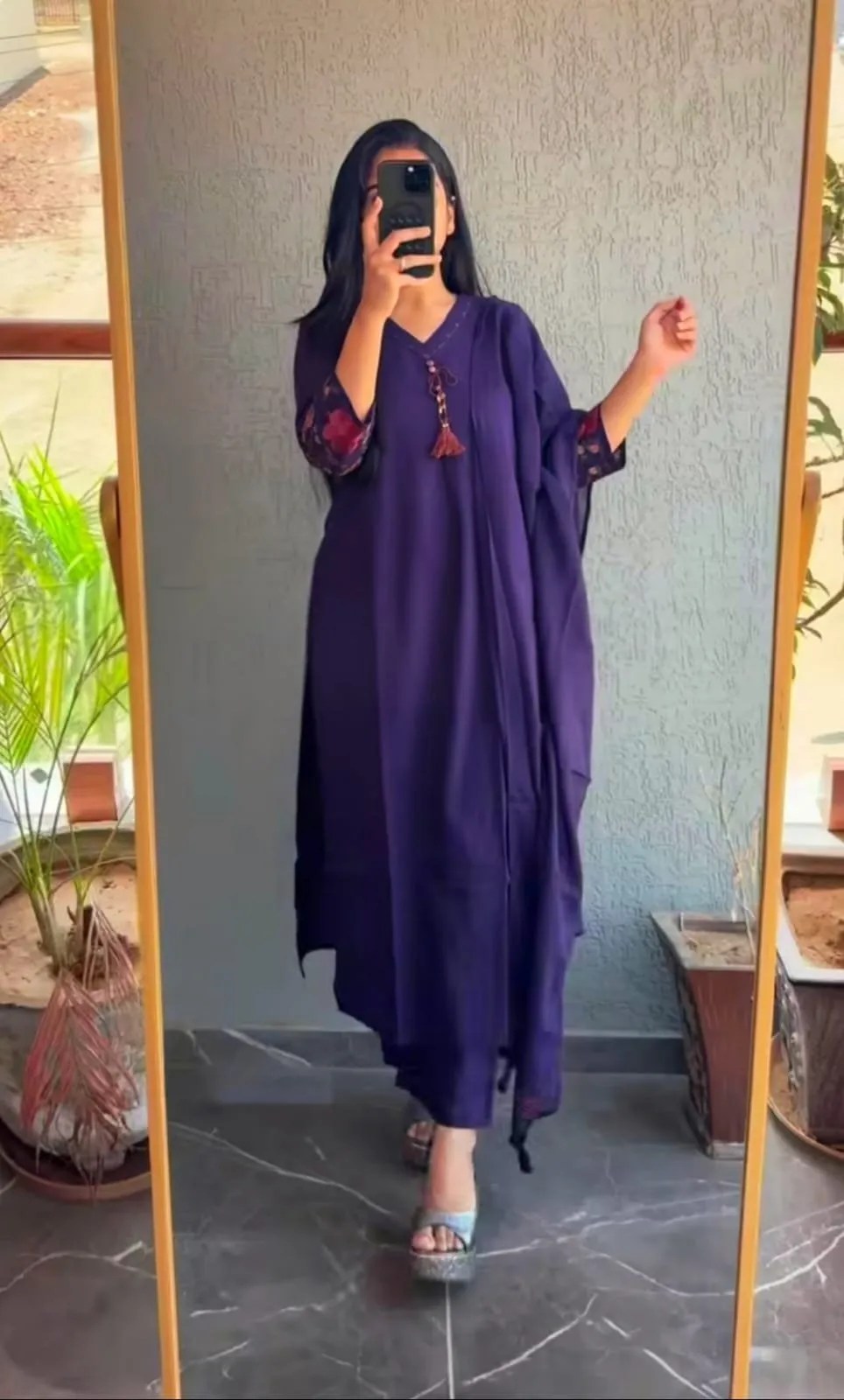 Elegant Cotton 3-Piece Suit Set - Handblock Printed Cotton Kurti Set by Jaipur Cloth