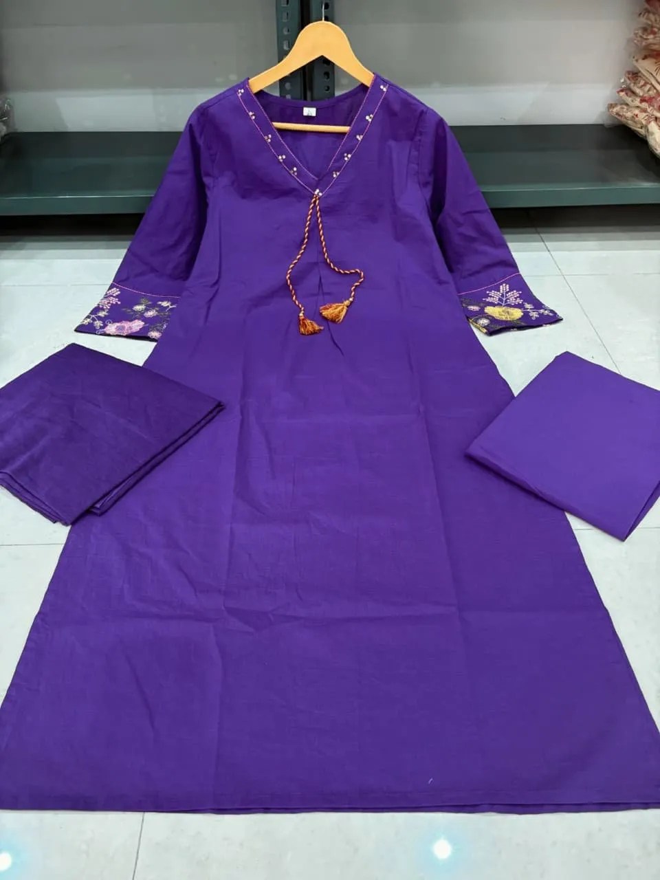 Elegant Cotton 3-Piece Suit Set Complete 3-Piece Outfit Styling and Drape