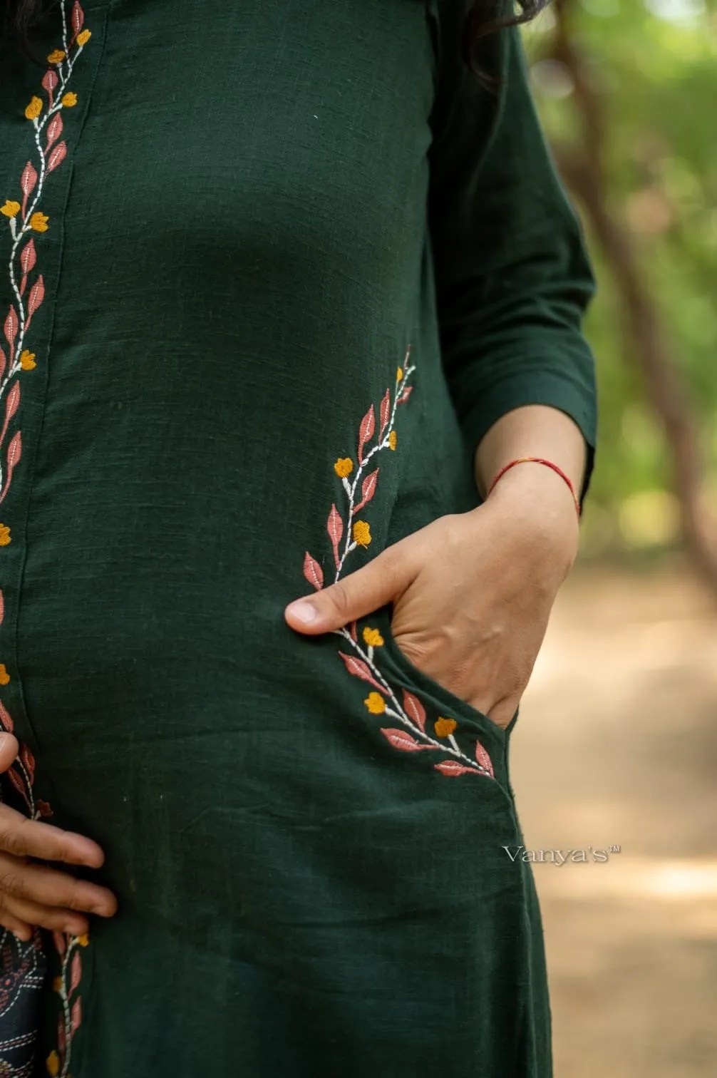 Festival Glam A-Line Suit Set - Handblock Printed Cotton Kurti Set by Jaipur Cloth