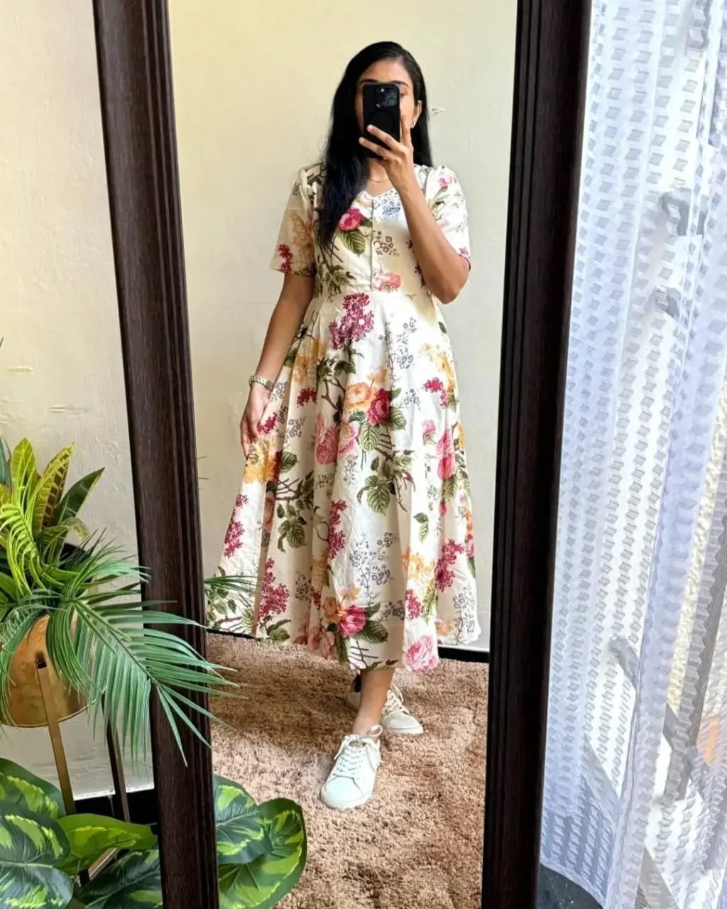 Trendy Pure Cotton Printed Midi Kurti Dress - stylish daily wear cotton kurti ensemble | Jaipur Cloth