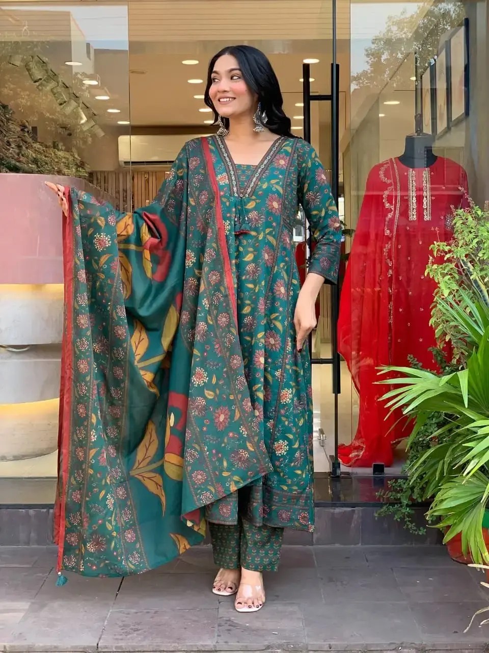 Dreamy Anarkali Kurta Set - Pure Cotton Anarkali Sets | Jaipur Cloth