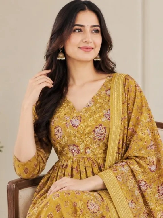 Cotton Fusion Kurti Set View 4 | Jaipur Cloth