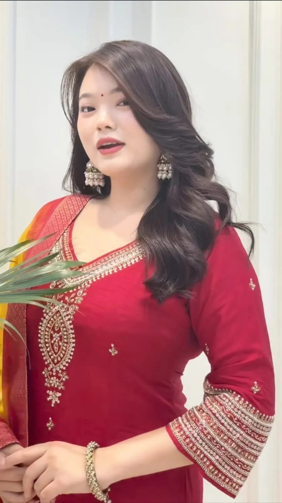 Berry Silk Kurta Ensemble View 4 | Jaipur Cloth