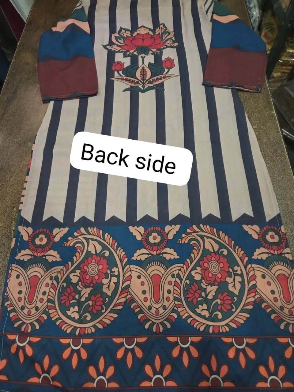 Intricate Adda Handwork on Muslin Kurti Neckline - Jaipur Cloth
