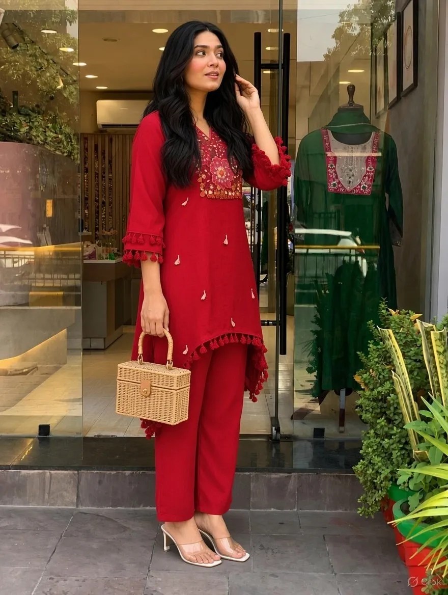Summer Breeze cotton slub co-ord set, alternate outfit view