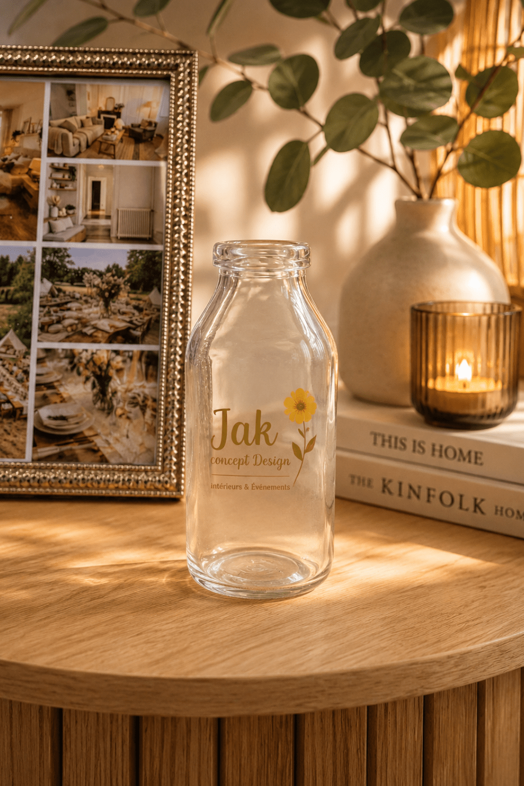 Mini fiole soliflore style bouteille de lait