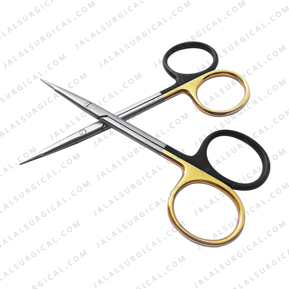 T/C SuperCut Iris Scissors – Curved 6.25″ – One Serrated Blade – Dental Surgical – A2Z SCILAB