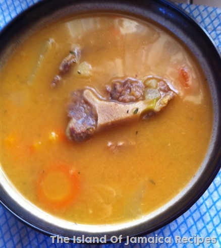 Oxtail soup is the perfect winter warmer. Angies Jamaican Oxtail Soup Recipe Jamaican Cookery