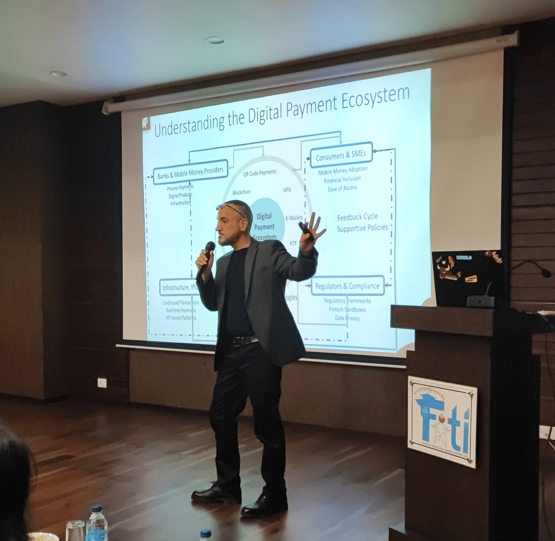 Dr. Jamal Nassar speaking on stage