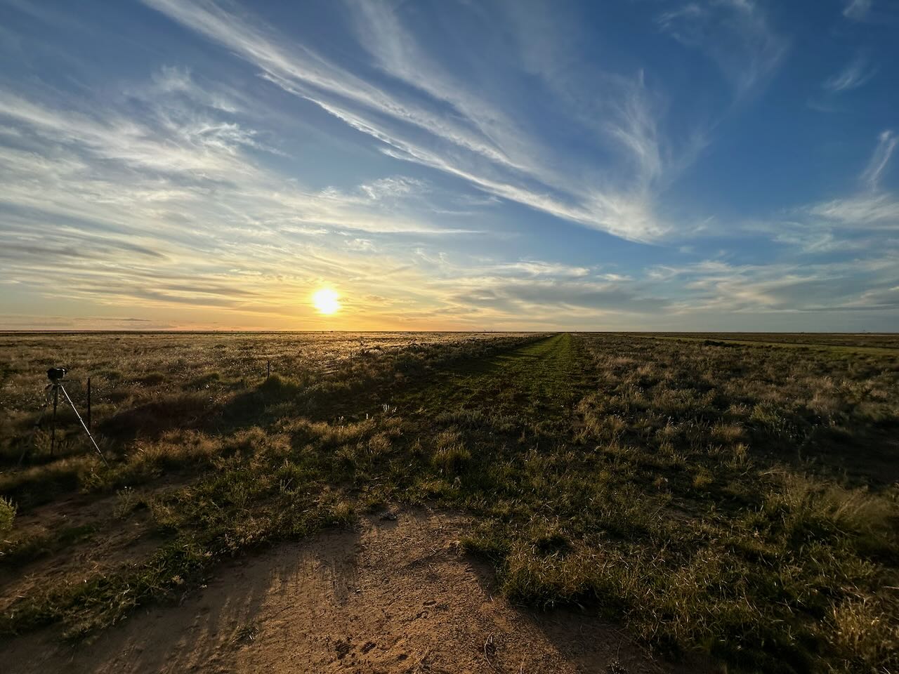 Sunset over the Hay Plains in New South Wales, symbolising trusting God with the future instead of worrying about tomorrow.