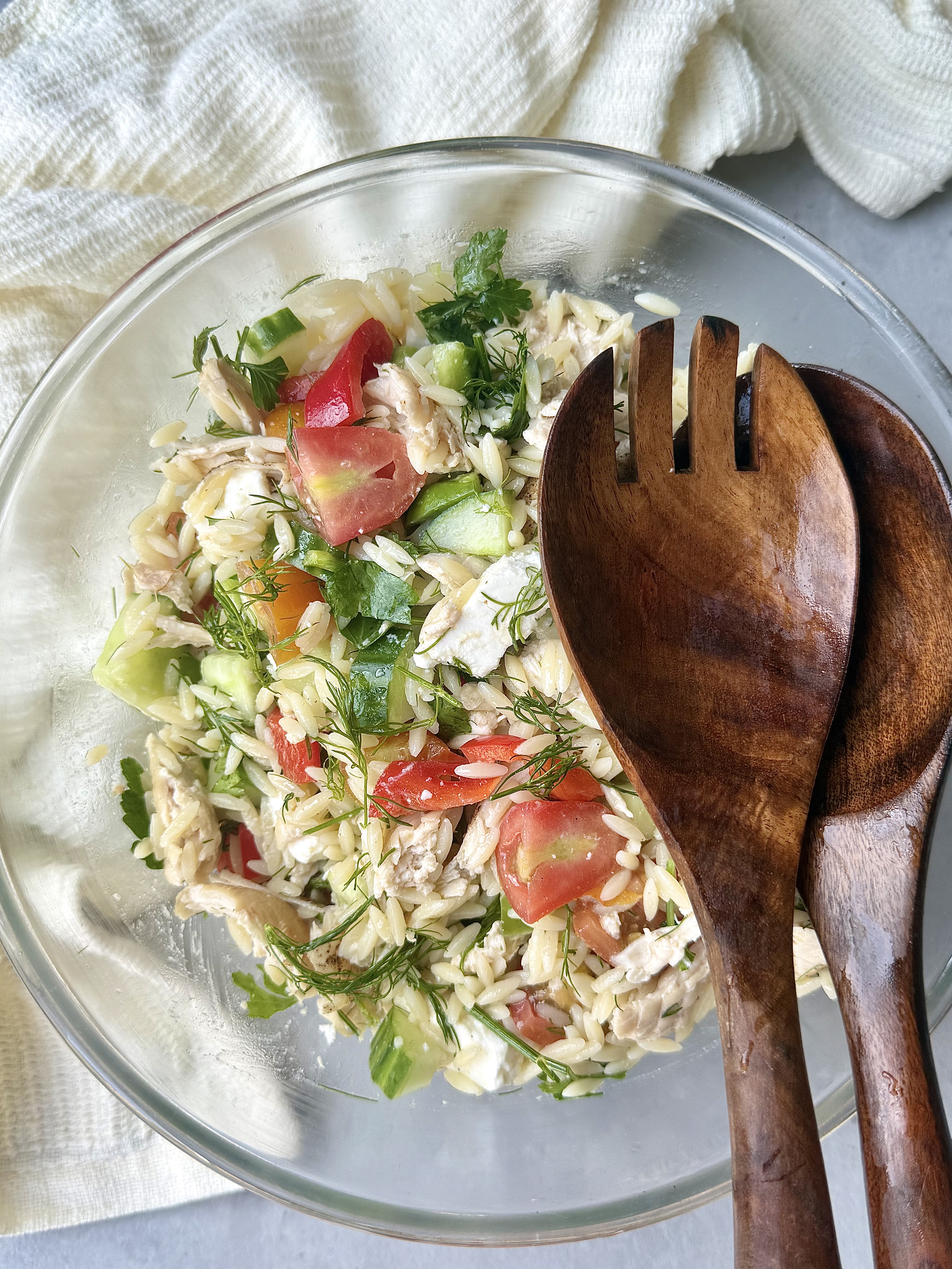 Greek Chicken Orzo Salad