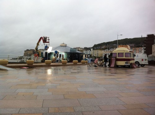 Filming in Weston-super-Mare Filming in Weston-super-Mare