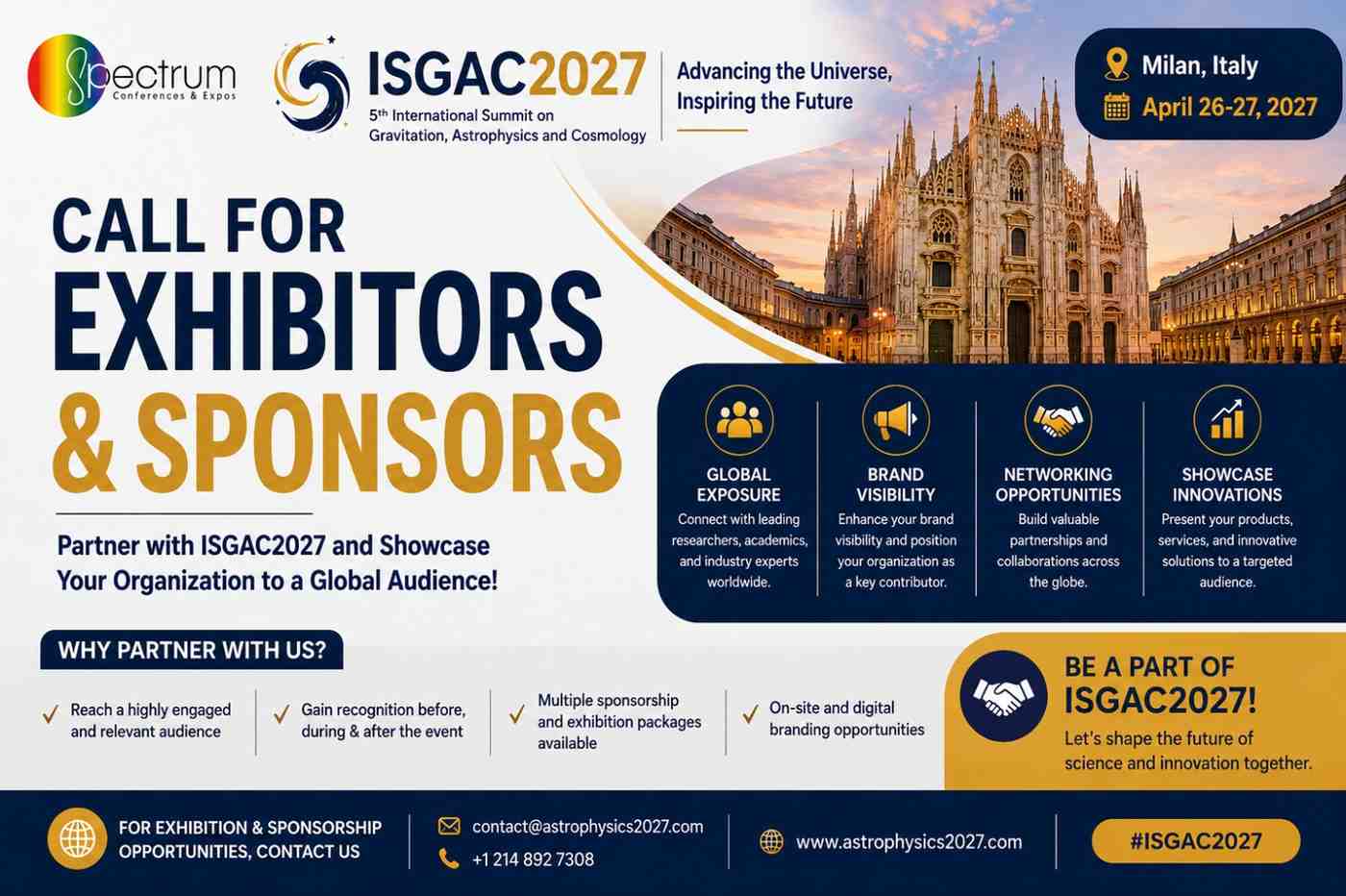 5th International Summit On Gravitation, Astrophysics and Cosmology