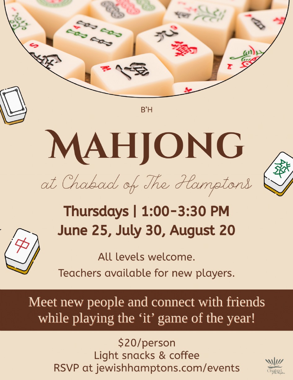 Mahjong At Chabad Of The Hamptons