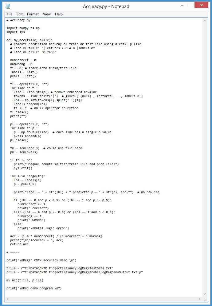 Accuracywithpythondemoscreenshot James D Mccaffrey - Ultra HD Vintage Textures for Desktop