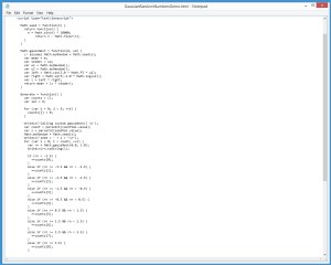JavaScriptSeedableGaussianRandomNumbersCODE