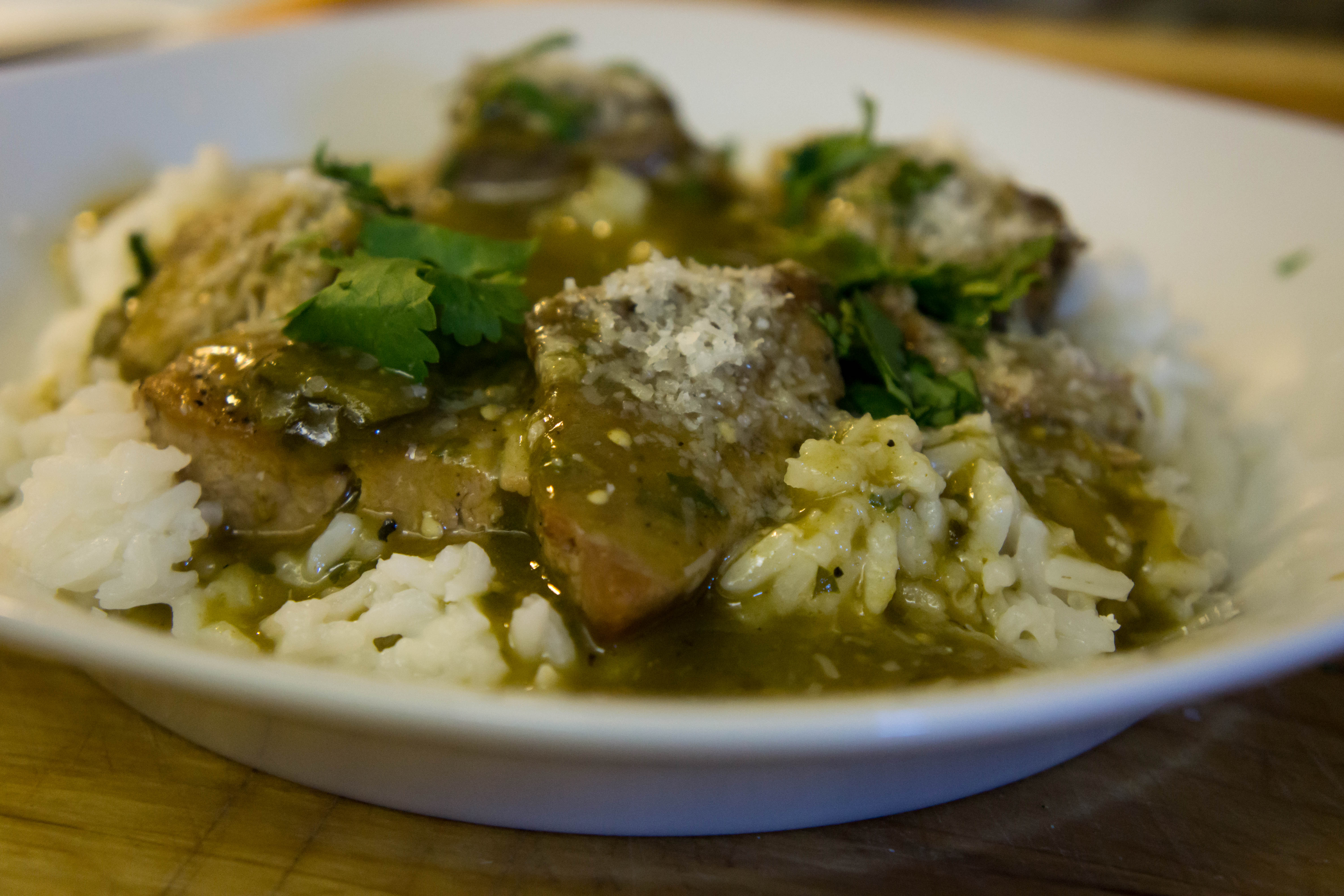 He’s always ordering chile verde when we go out for mexican (and fish and chips everywhere else). Braising Pork Chile Verde Skipandloretta Photography Food Fun Travel