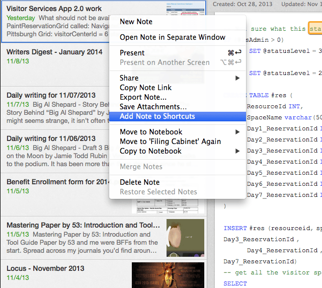 Adding A Note Going Paperless: Using Shortcuts in Evernote to Speed Up Your Work ...