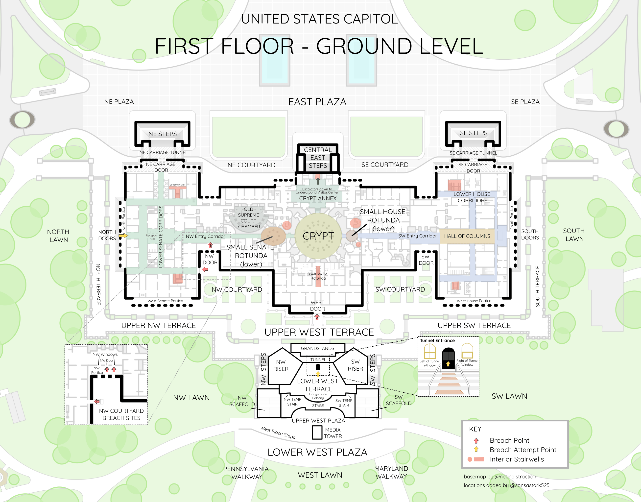 Map United States Capitol Building United States Capitol Map FirstFloor 