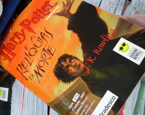 Exemplar de Harry Potter em braile