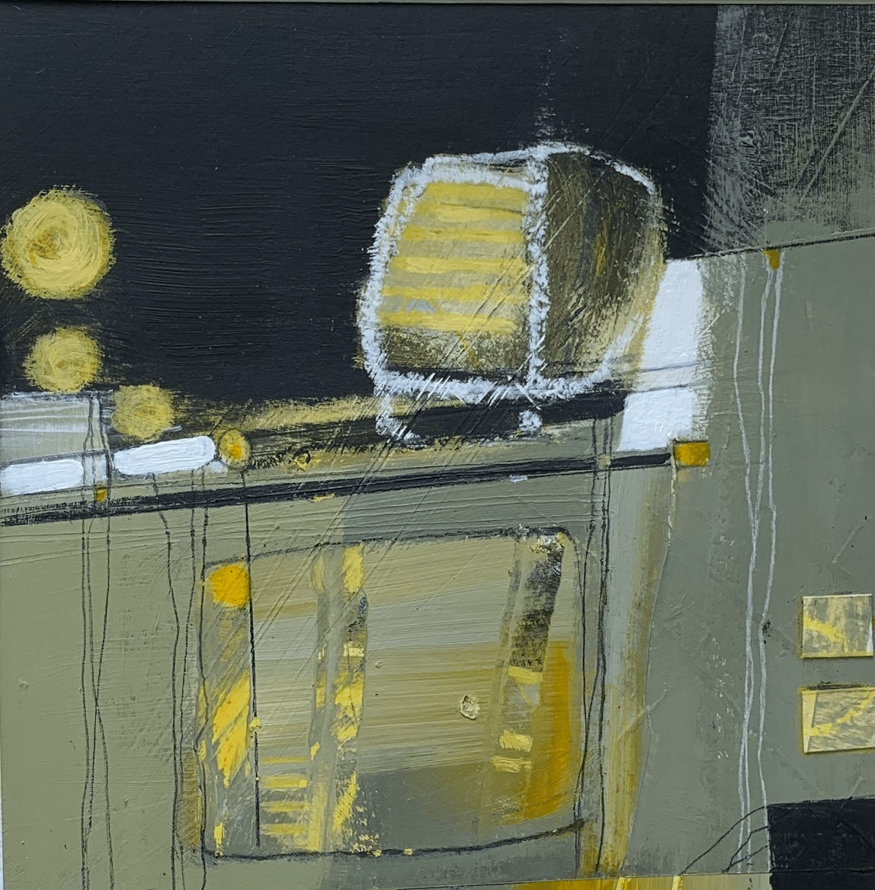 Acrylic on paper, 33x33cm Framed