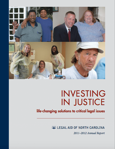 Annual Report, Legal Aid of North Carolina. (Design by www.archetype-usa.com) https://janeengingrich.com/wp-content/uploads/2018/03/annual-report-2011-12-for-web.pdf