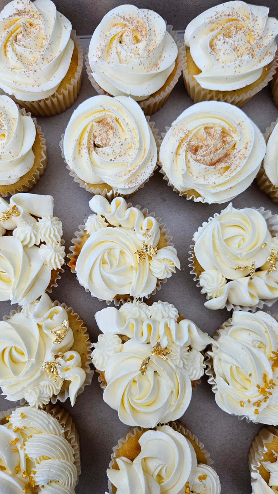 Cupcake creme met subtiel goud
