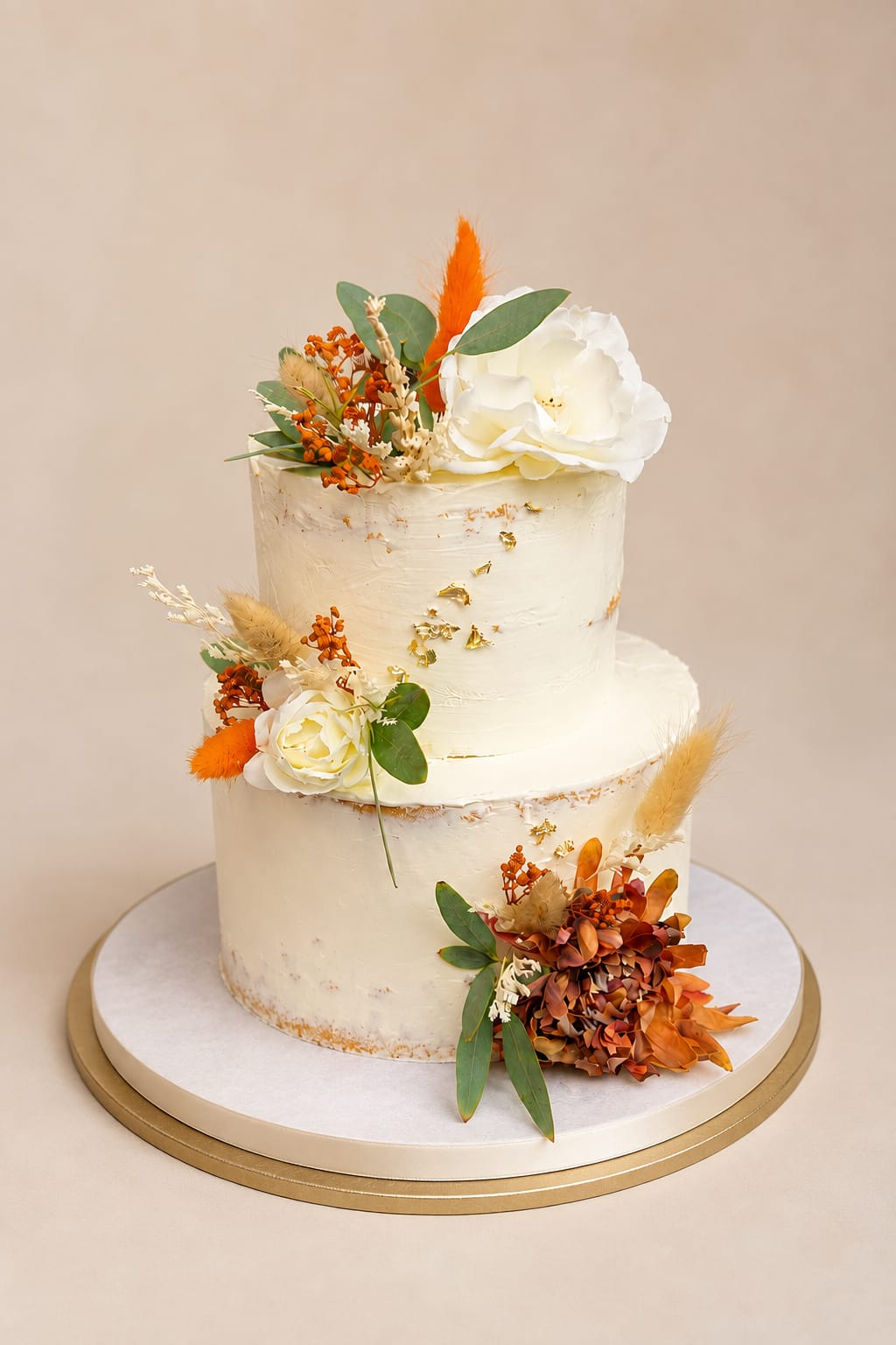 Taart met gouden glitterdetails