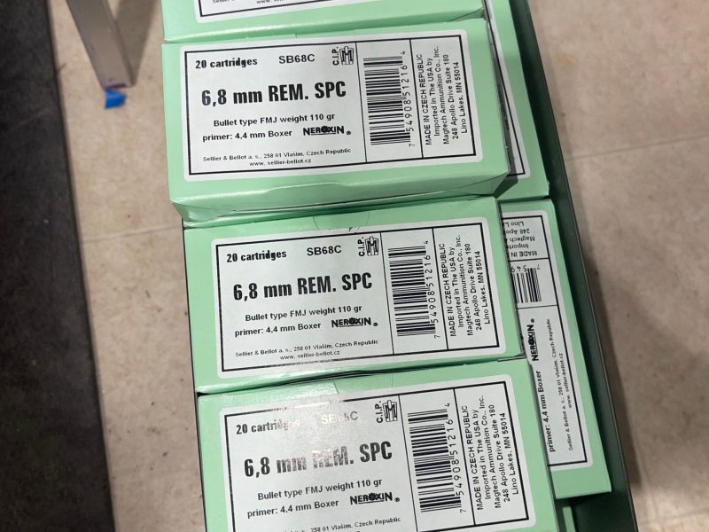 6.8 SPC FMJ-840 rounds