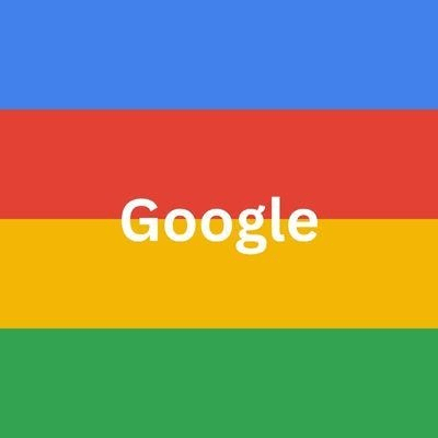 color square with blue, red, yellow, and green stripes representing the iconic brand color palette of online search engine Google