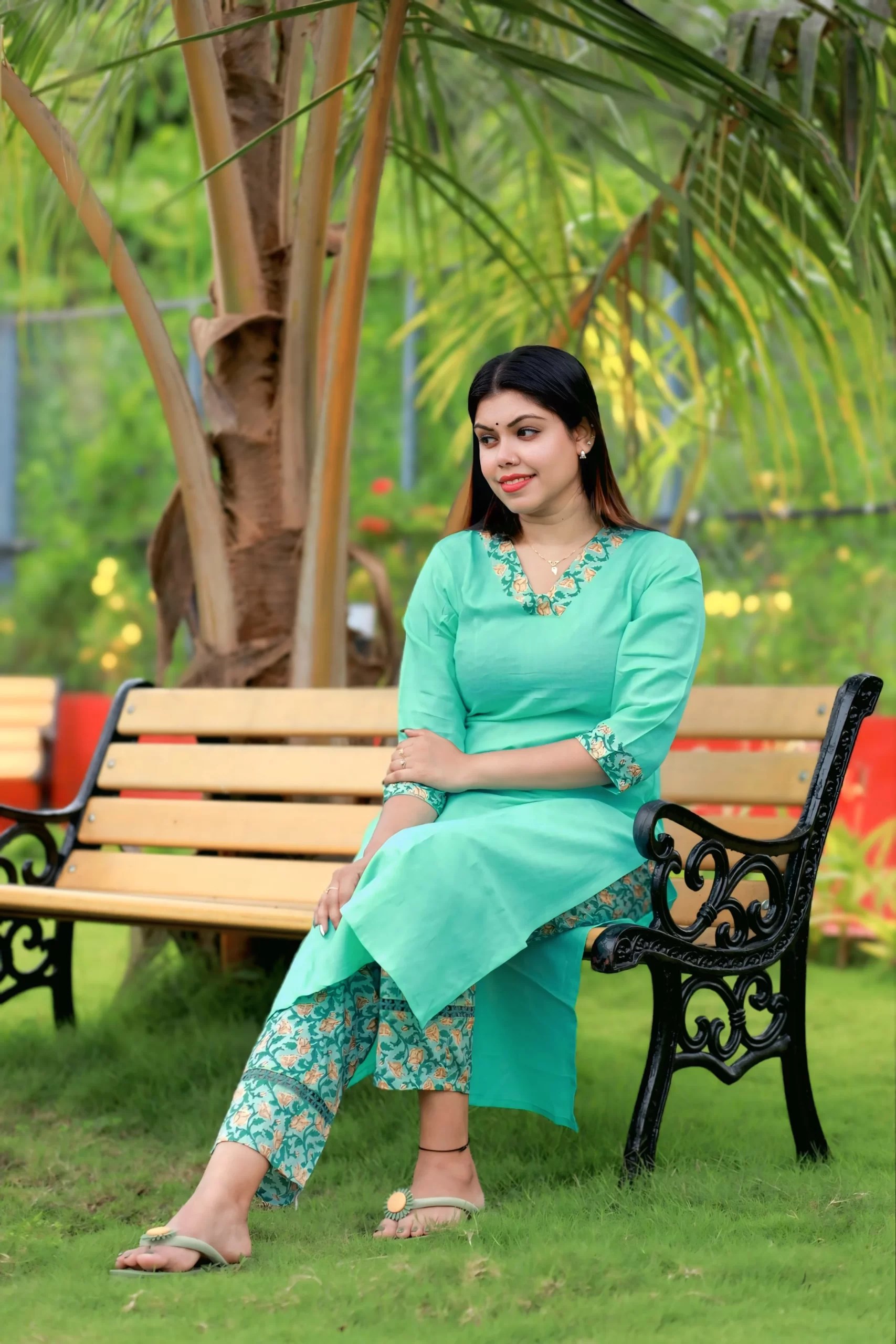 Stylish light blue cord set for women – trendy matching top and bottom for casual and party wear