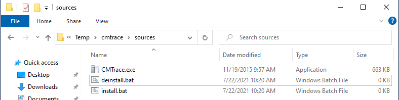 install.bat and deinstall.bat scripts for the CMtrace package